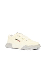 Maison MIHARA YASUHIRO Parker Original Sole Canvas Garment Dye Low Top Sneakers in White, view 2, click to view large image.