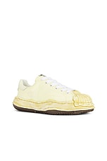 Maison MIHARA YASUHIRO Blakey Original Sole Canvas Garment Dye Low Top Sneakers in White, view 2, click to view large image.