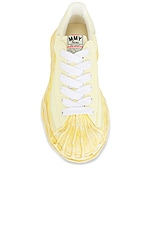 Maison MIHARA YASUHIRO Blakey Original Sole Canvas Garment Dye Low Top Sneakers in White, view 4, click to view large image.