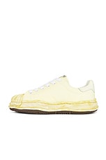 Maison MIHARA YASUHIRO Blakey Original Sole Canvas Garment Dye Low Top Sneakers in White, view 5, click to view large image.