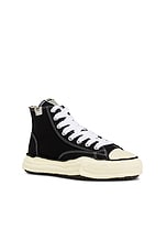 Maison MIHARA YASUHIRO Peterson Original Vintage Color Sole Canvas High-Top Sneaker in Black, view 2, click to view large image.