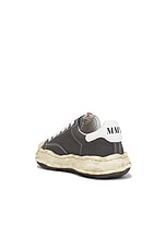 Maison MIHARA YASUHIRO Blakey Vintage Color Dyed Original Sole Canvas Low Top Sneaker in Gray, view 3, click to view large image.