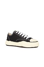 Maison MIHARA YASUHIRO Peterson Low Original Vintage Color Sole Canvas Low-Top Sneaker in Black, view 2, click to view large image.
