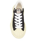 Maison MIHARA YASUHIRO Blakey Low Original Vintage Color Sole Canvas Low-Top Sneaker in Black, view 4, click to view large image.