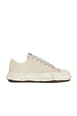 Maison MIHARA YASUHIRO Peterson 23 Original Sole Canvas Garment Dye Low Top Sneaker in Brown, view 1, click to view large image.