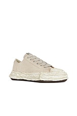 Maison MIHARA YASUHIRO Peterson 23 Original Sole Canvas Garment Dye Low Top Sneaker in Brown, view 2, click to view large image.
