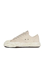 Maison MIHARA YASUHIRO Peterson 23 Original Sole Canvas Garment Dye Low Top Sneaker in Brown, view 5, click to view large image.