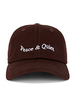 Museum of Peace and Quiet Wordmark Dad Hat in Clay, view 1, click to view large image.