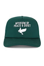 Museum of Peace and Quiet P.E. Trucker Hat in Forest, view 1, click to view large image.