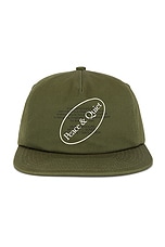 Museum of Peace and Quiet Museum Hours 5 Panel Hat in Olive, view 1, click to view large image.