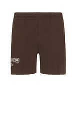 Museum of Peace and Quiet Simple Living Sweatshorts in Brown, view 1, click to view large image.