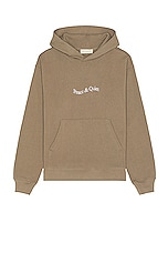 Museum of Peace and Quiet Wordmark Hoodie in Clay, view 1, click to view large image.