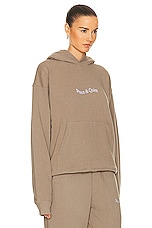 Museum of Peace and Quiet Wordmark Hoodie in Clay, view 2, click to view large image.