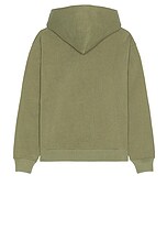 Museum of Peace and Quiet Wordmark Hoodie in Olive, view 2, click to view large image.