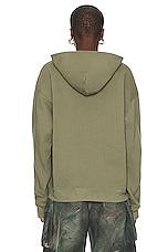Museum of Peace and Quiet Wordmark Hoodie in Olive, view 3, click to view large image.