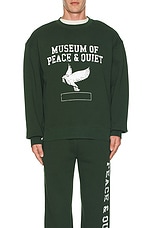 Museum of Peace and Quiet P.E. Crewneck in Forest, view 3, click to view large image.