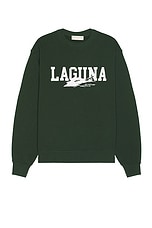 Museum of Peace and Quiet Laguna Crewneck in Forest, view 1, click to view large image.