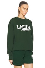 Museum of Peace and Quiet Laguna Crewneck in Forest, view 2, click to view large image.