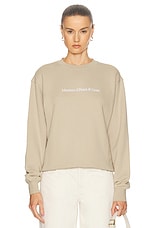 Museum of Peace and Quiet Mopq Crewneck in Taupe, view 1, click to view large image.