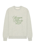 Museum of Peace and Quiet Scribe Crewneck in Heather, view 1, click to view large image.