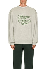 Museum of Peace and Quiet Scribe Crewneck in Heather, view 4, click to view large image.