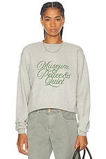 Museum of Peace and Quiet Scribe Crewneck in Heather, view 1, click to view large image.