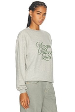 Museum of Peace and Quiet Scribe Crewneck in Heather, view 2, click to view large image.