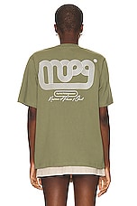 Museum of Peace and Quiet Path T-shirt in Olive, view 4, click to view large image.