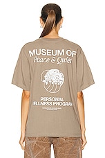 Museum of Peace and Quiet Wellness Program T-shirt in Clay, view 4, click to view large image.