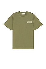 Museum of Peace and Quiet Wellness Program T-shirt in Olive, view 2, click to view large image.