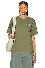 Museum of Peace and Quiet Wellness Program T-shirt in Olive, view 1, click to view large image.
