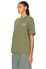 Museum of Peace and Quiet Wellness Program T-shirt in Olive, view 3, click to view large image.