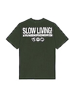 Museum of Peace and Quiet Slow Living T-shirt in Forest, view 1, click to view large image.