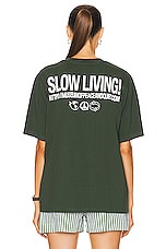 Museum of Peace and Quiet Slow Living T-shirt in Forest, view 4, click to view large image.