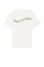 Museum of Peace and Quiet Wordmark T-Shirt in Bone, view 1, click to view large image.