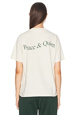 Museum of Peace and Quiet Wordmark T-Shirt in Bone, view 3, click to view large image.