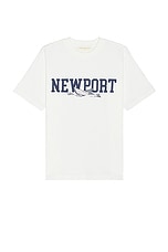 Museum of Peace and Quiet Newport T-Shirt in White, view 1, click to view large image.