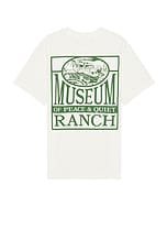 Museum of Peace and Quiet Museum Ranch T-Shirt in White, view 1, click to view large image.