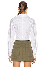Marissa Webb Emmerson Oxford Shirt in White, view 3, click to view large image.