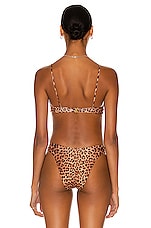 Monica Hansen Beachwear 90's Vibe Simple Demi Bra in Leopard Print, view 3, click to view large image.