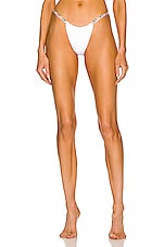 Monica Hansen Beachwear Sweet Darlin' 2 Strings Bikini Bottom in White, view 1, click to view large image.