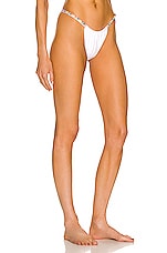 Monica Hansen Beachwear Sweet Darlin' 2 Strings Bikini Bottom in White, view 2, click to view large image.