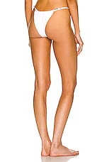 Monica Hansen Beachwear Sweet Darlin' 2 Strings Bikini Bottom in White, view 3, click to view large image.