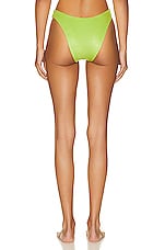 Monica Hansen Beachwear Lurex Girl U Bikini Bottom in Green Lurex, view 3, click to view large image.