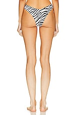 Monica Hansen Beachwear Wild Stripes V Bikini Bottom in Zebra 2, view 3, click to view large image.