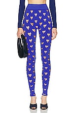 Maisie Wilen Perforated Heart Legging in Midnight, view 1, click to view large image.