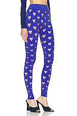 Maisie Wilen Perforated Heart Legging in Midnight, view 2, click to view large image.