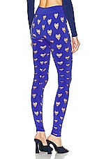Maisie Wilen Perforated Heart Legging in Midnight, view 3, click to view large image.