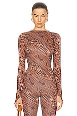 Maisie Wilen Body Shop Top in Wood, view 1, click to view large image.