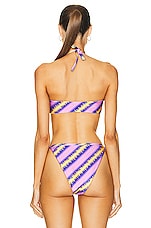 Maisie Wilen Helix Bikini Top in Shock Purple, view 3, click to view large image.